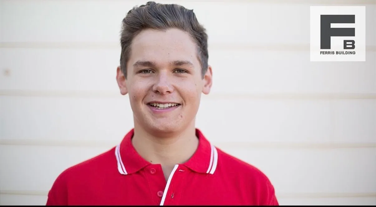 Joel Willis starting his carpentry apprenticeship in 2015